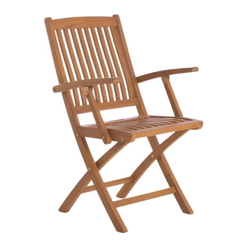 Chair for Garden Teak Wood Folding Eco-friendly Outdoor Outdoor Furniture Contemporary Wooden Dining Chairs Wood Wax Oil