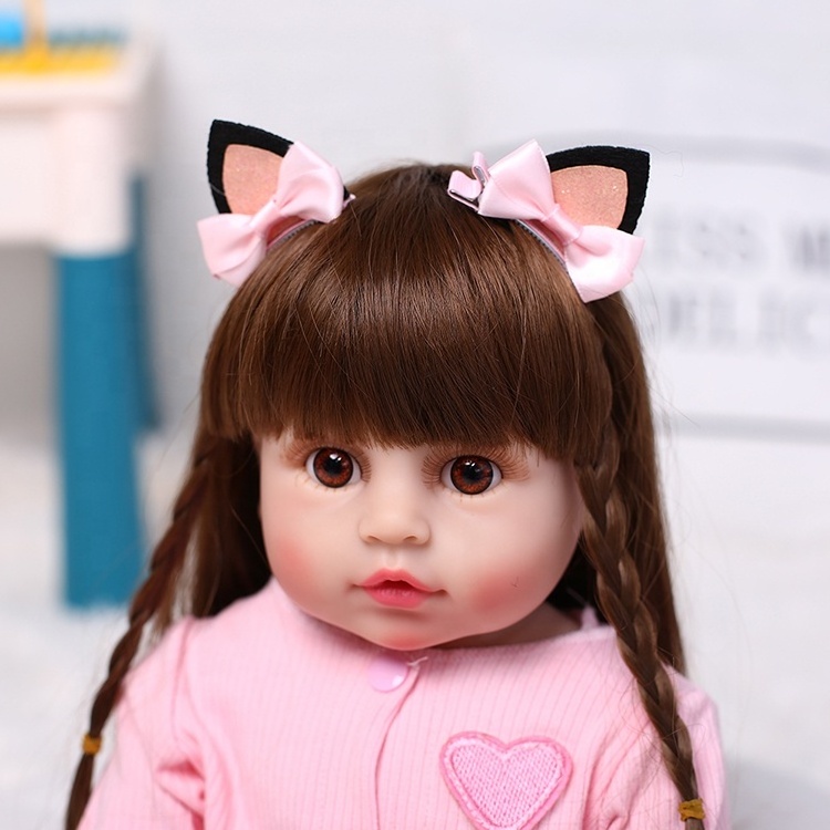 Lifereborn Real 22Inch Soft Silicone Vinyl Lovely Reborn Toddler Boneca Toys Reborn Dolls