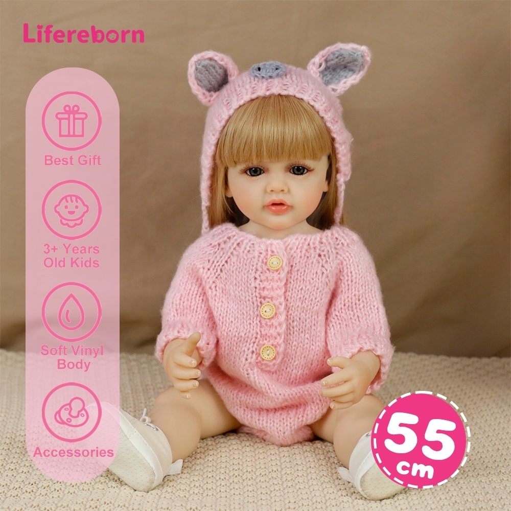 Lifereborn 55 CM Realistic Reborn Dolls Silicon Recien Nacido Soft Body Toddler Toys Reborn Baby Dolls For Sale