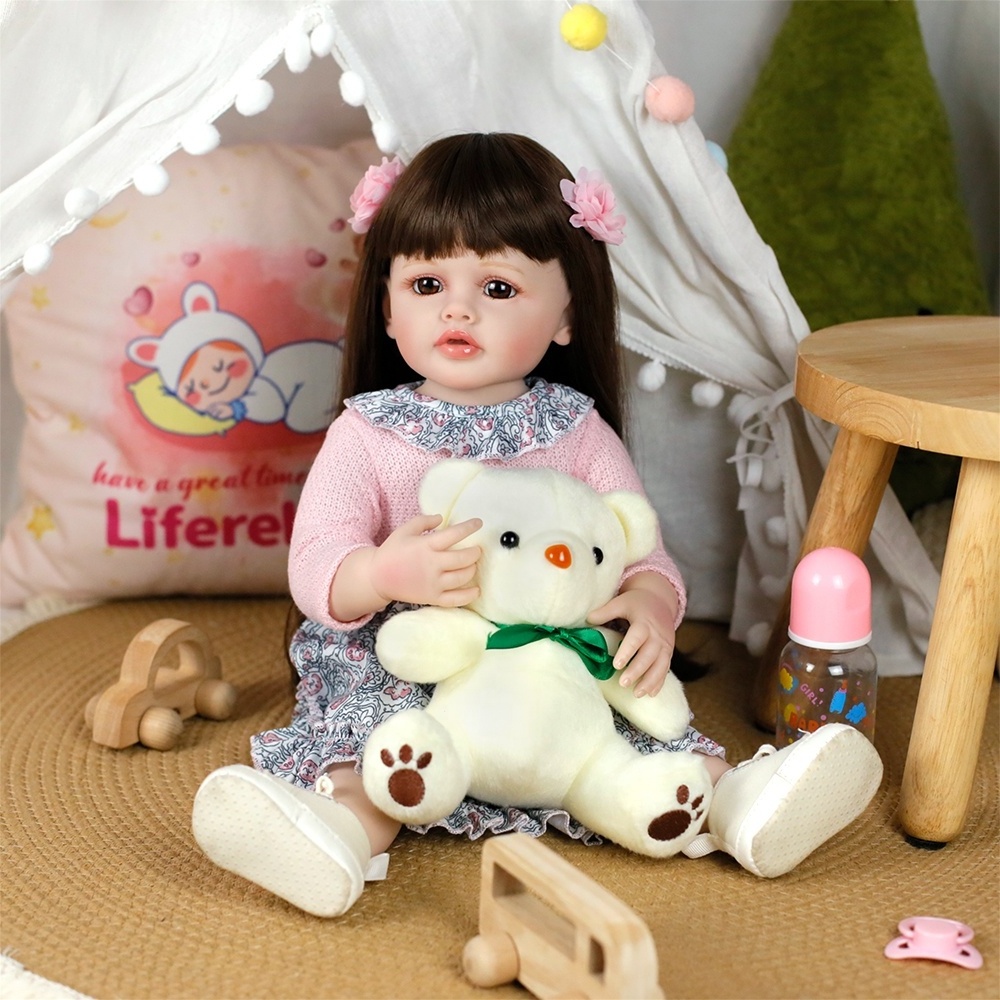 Lifereborn Wholesale 55CM 22'' Bebes Reborn De Silicon Realistic Standing Reborn Baby Dolls