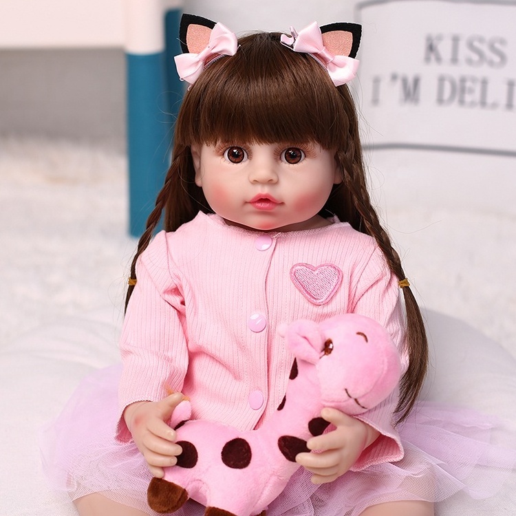 Lifereborn Real 22Inch Soft Silicone Vinyl Lovely Reborn Toddler Boneca Toys Reborn Dolls