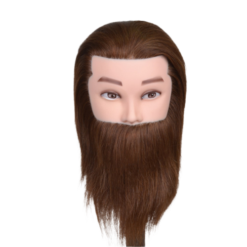 Salon Equipments Human Hair Men Mannequin Barber Training Head Male Hair Mannequin Heads With Beard