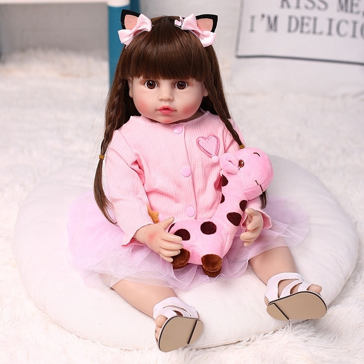 Lifereborn Real 22Inch Soft Silicone Vinyl Lovely Reborn Toddler Boneca Toys Reborn Dolls