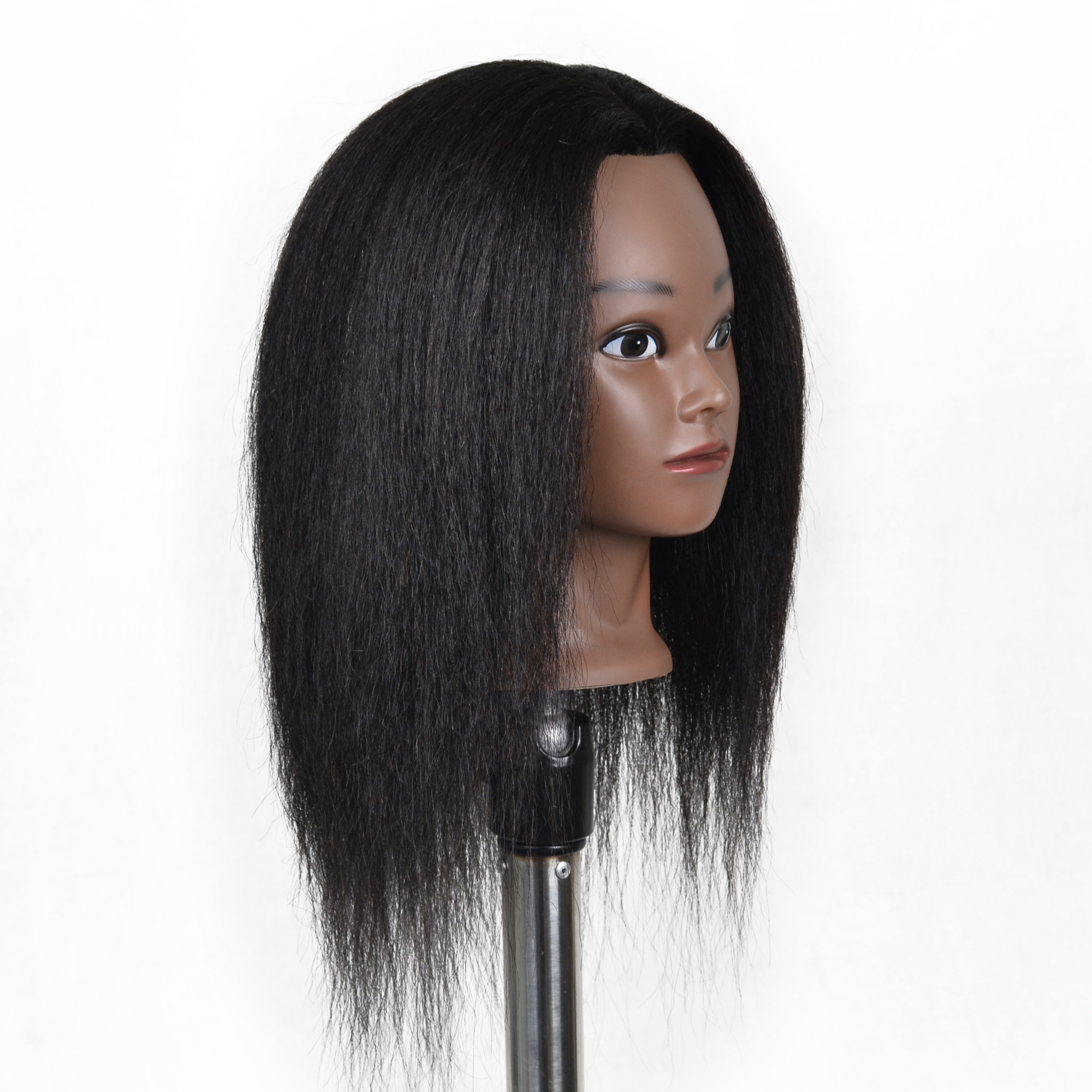 Real Hair Mannequin Head Hairdresser Training dummy American African Salon practice female Manikin Cosmetology Doll Head