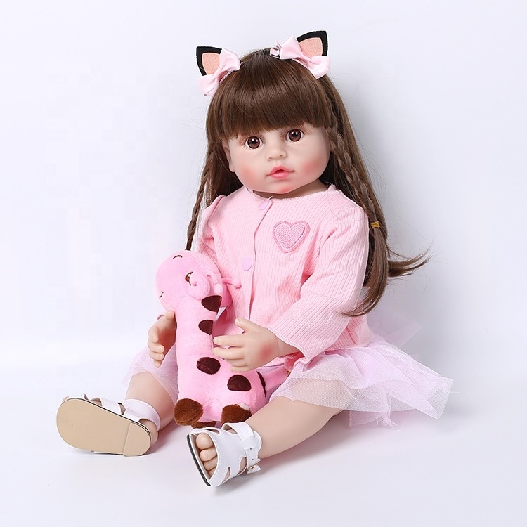 Lifereborn Real 22Inch Soft Silicone Vinyl Lovely Reborn Toddler Boneca Toys Reborn Dolls