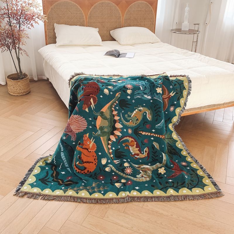 Polyester cotton Woven Manufacturers Wholesale Psychedelic custom Tapestry Woven Blanket Snake Blanket for home decor