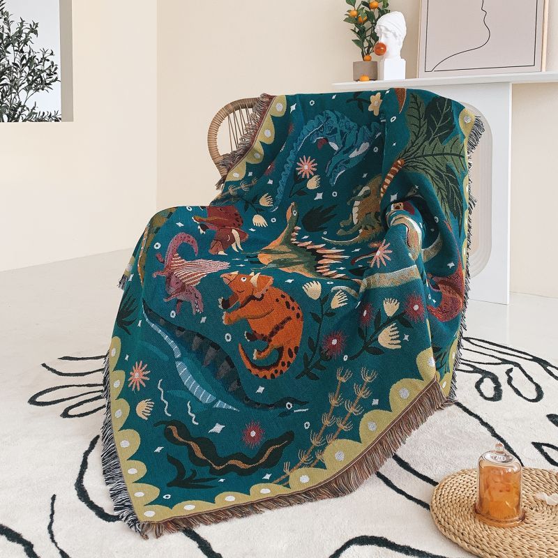 Polyester cotton Woven Manufacturers Wholesale Psychedelic custom Tapestry Woven Blanket Snake Blanket for home decor