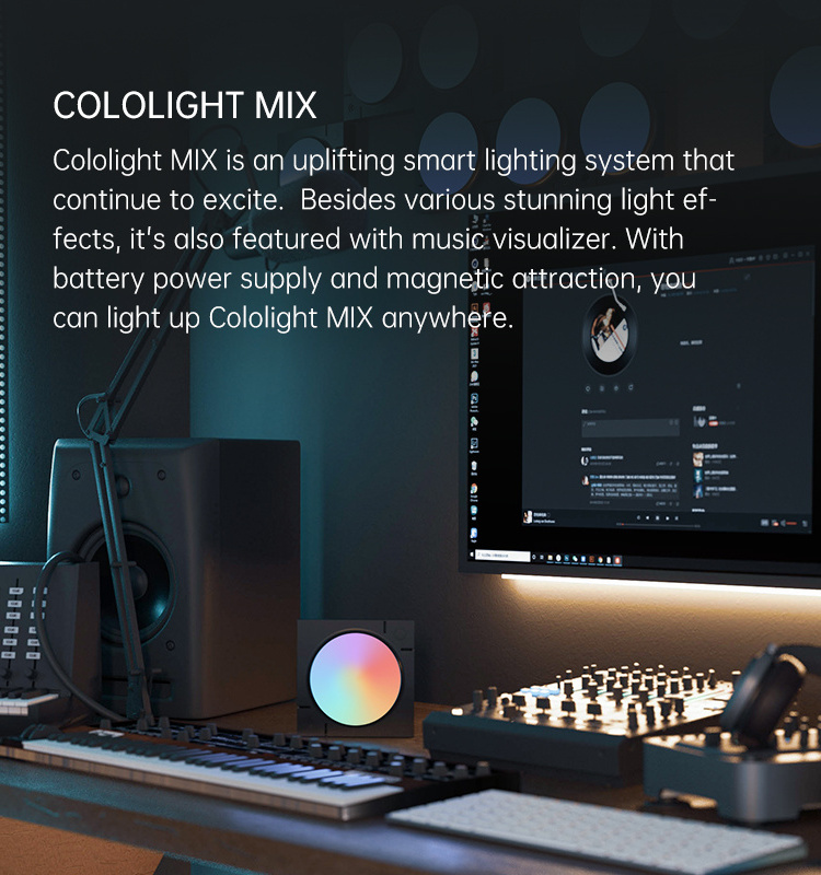 Intelligent Alexa Echo Controlled RGB Wall LED Quantum Circle Light Sync With Music Cololight MIX Lampara Recargable