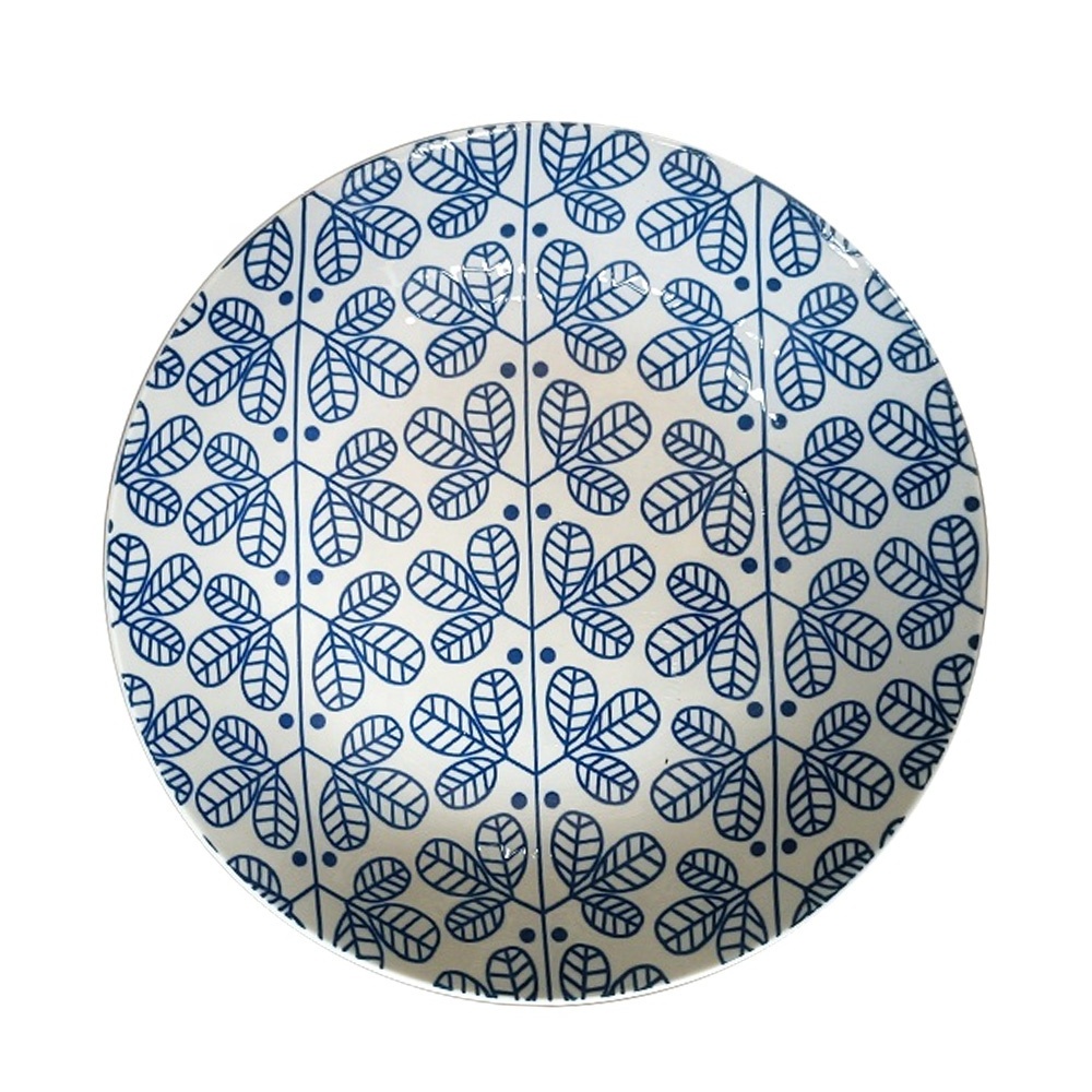 2022 hot selling ceramic plate various sizes, under glaze flower design pad printing, Southeast Asian market