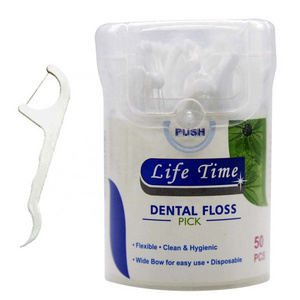 Disposable tooth flosser oral cleaning care tooth picks  50pcs teeth custom dental floss picks picker