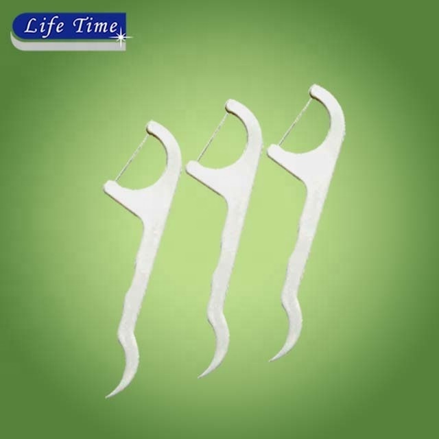 wholesale 100 dental flosser floss pick in plastic bag