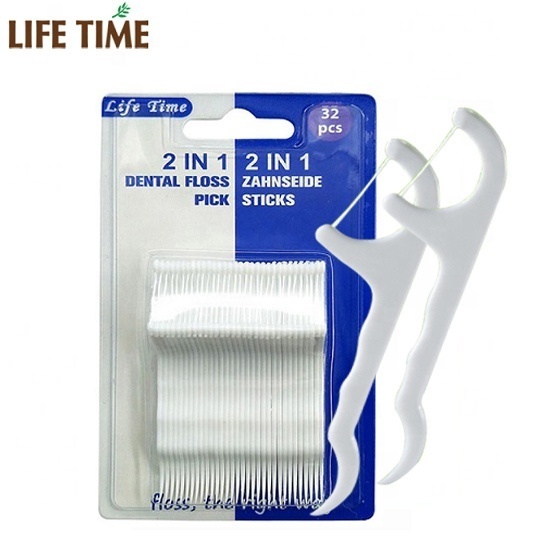 Disposable tooth flosser oral cleaning care tooth picks  50pcs teeth custom dental floss picks picker