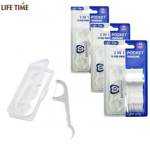 Factory direct customization Portable case Dental floss pick wholesale adult dental tooth floss toothpick picker