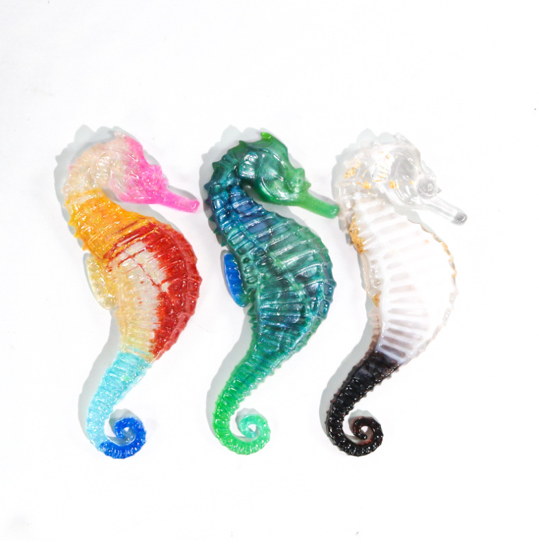 14485 DIY Wall Decoration Large Silicone Marine Animal Seahorse Mold for Resin Crafting