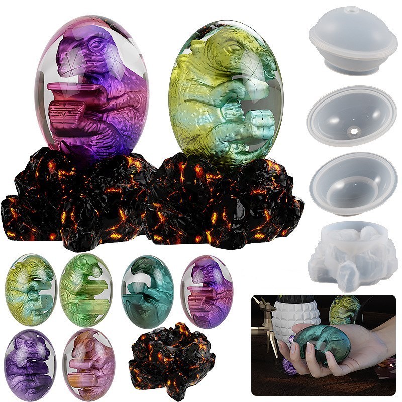 14300 DIY Epoxy Resin Silicone Dinosaur Egg Resin Mold Dinosaur Baby Resin Mold