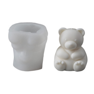 12765 Silicone Molds for Candle Making 2 Size Teddy Bear Candle Making Silicon Moulds