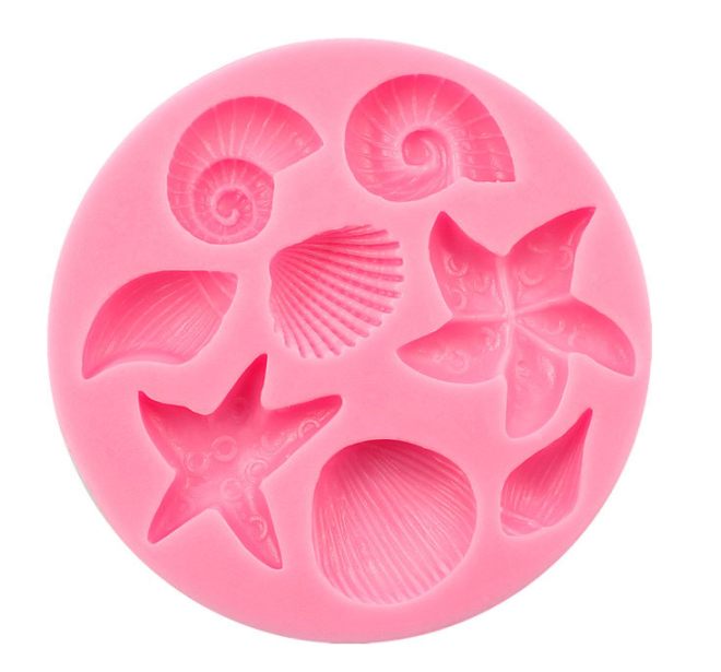 13674 Silicone Ocean Starfish Shell Mould Crystal Epoxy Silicone Fondant Cake Mould