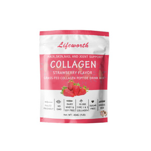 Lifeworth private label organic strawberry beef collagen drink collagen