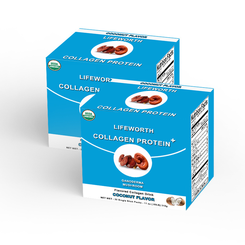 Lifeworth coconut flavor plant collagen with ganoderma lucidum powder