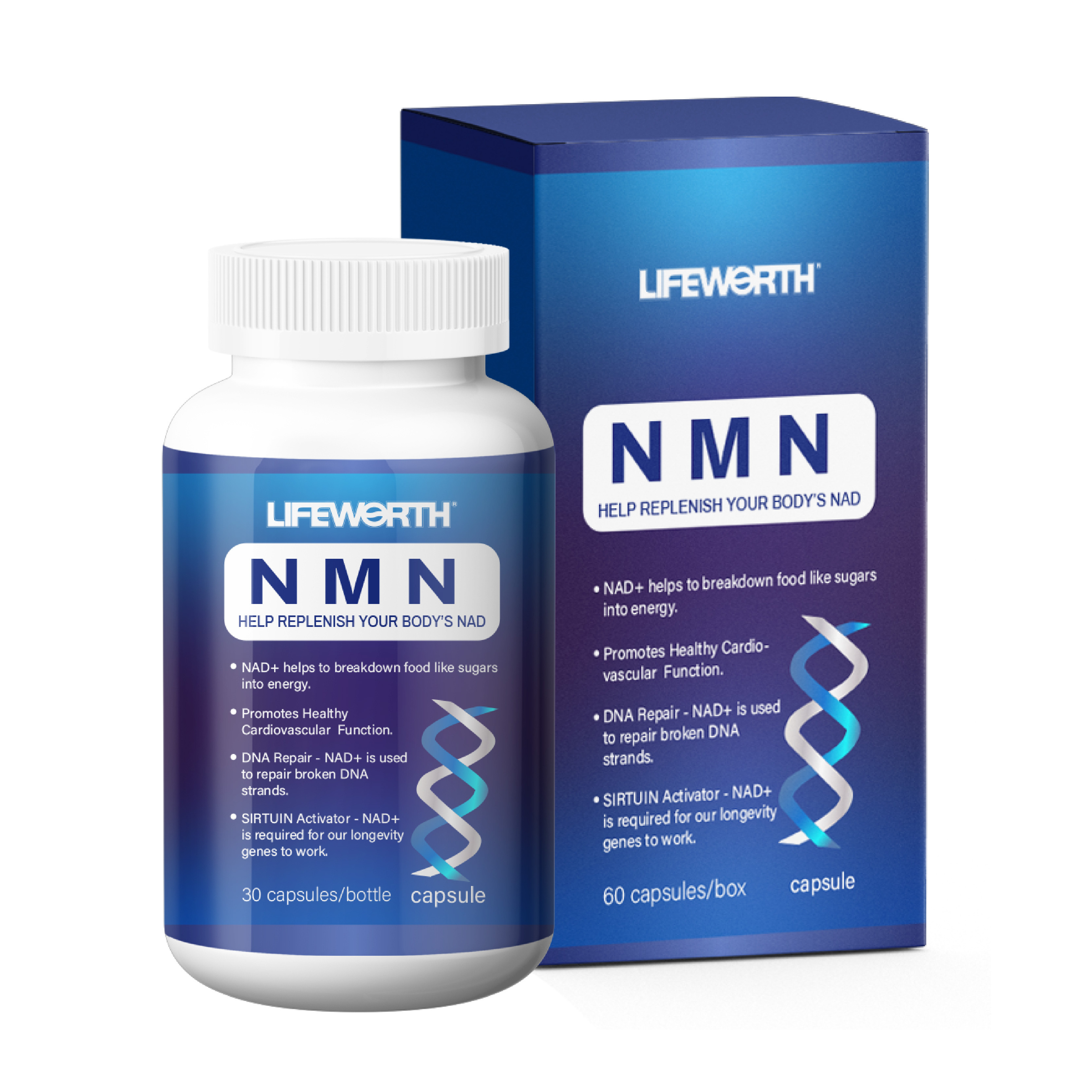 lifeworth beauty wholesale berberine resveratrol nmn nicotinamide mononucleotide nmn powder capsules supplement