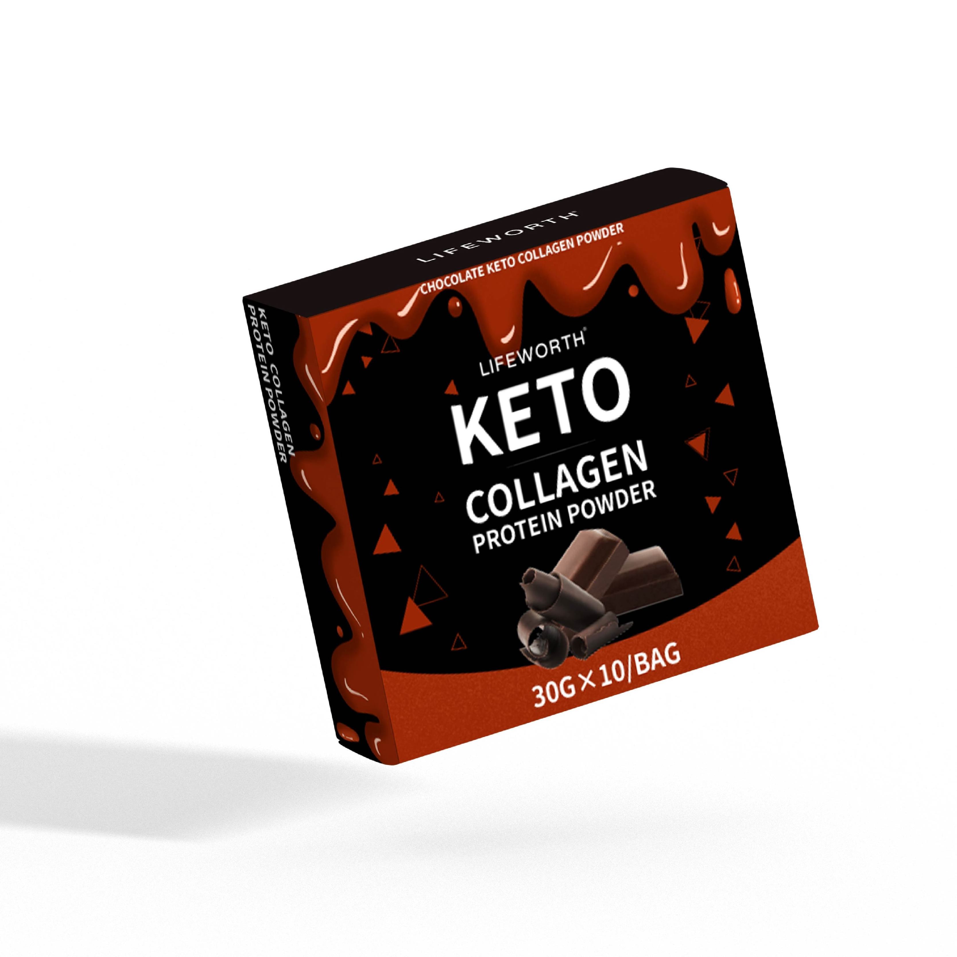 Lifeworth private label chocolate flavor keto collagen drink products protein powder