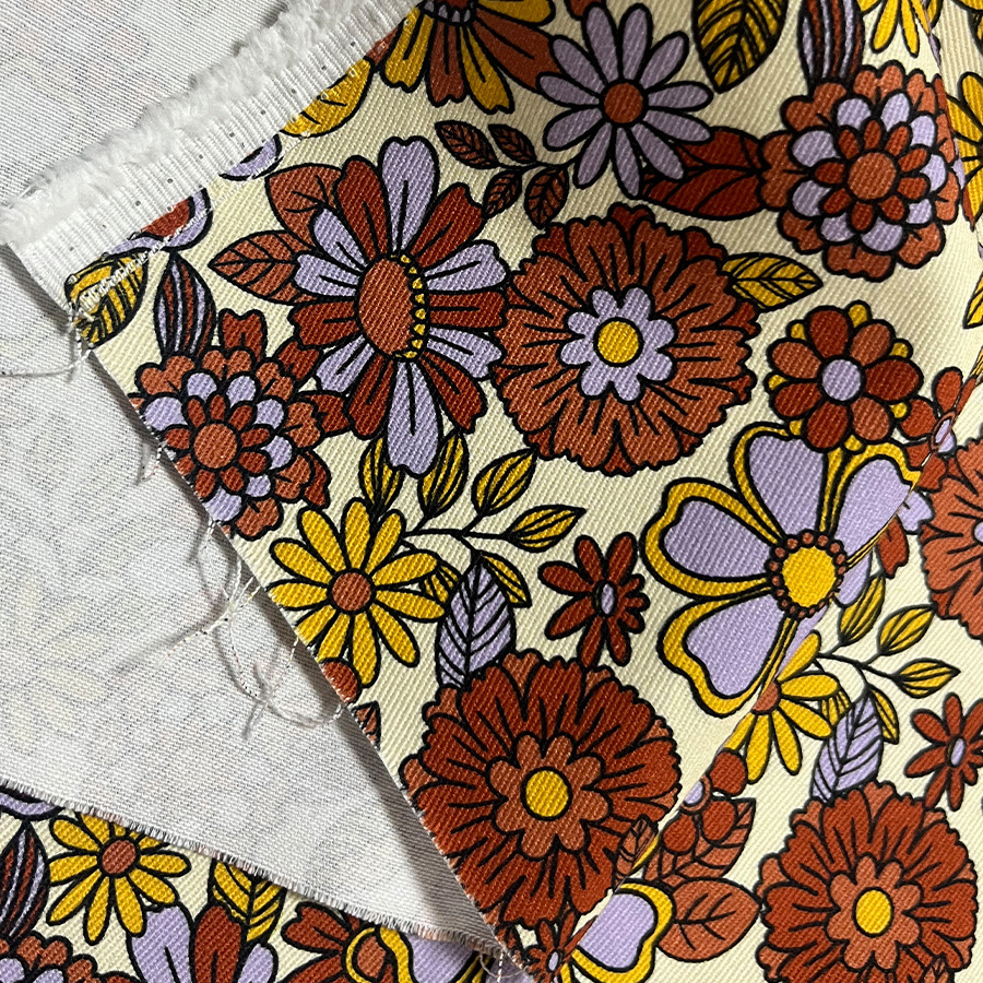 Custom digital double-sided or single-sided rayon cotton Popular flower design  disperse printed fabric