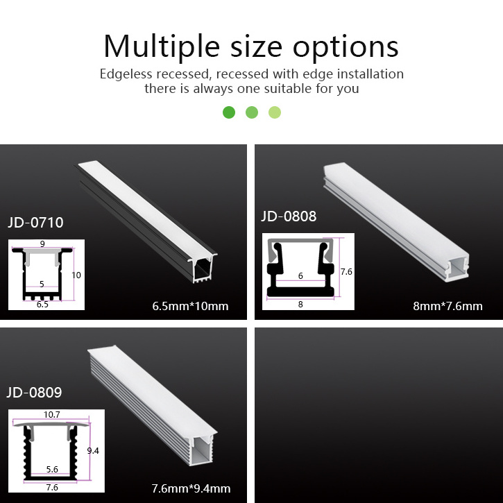 LED embedded aluminum alloy lamp trough linear light with surface mounted linear card trough light bar aluminum trough