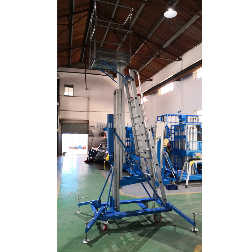 120kg Manual Portable Aluminum Platform Ladder