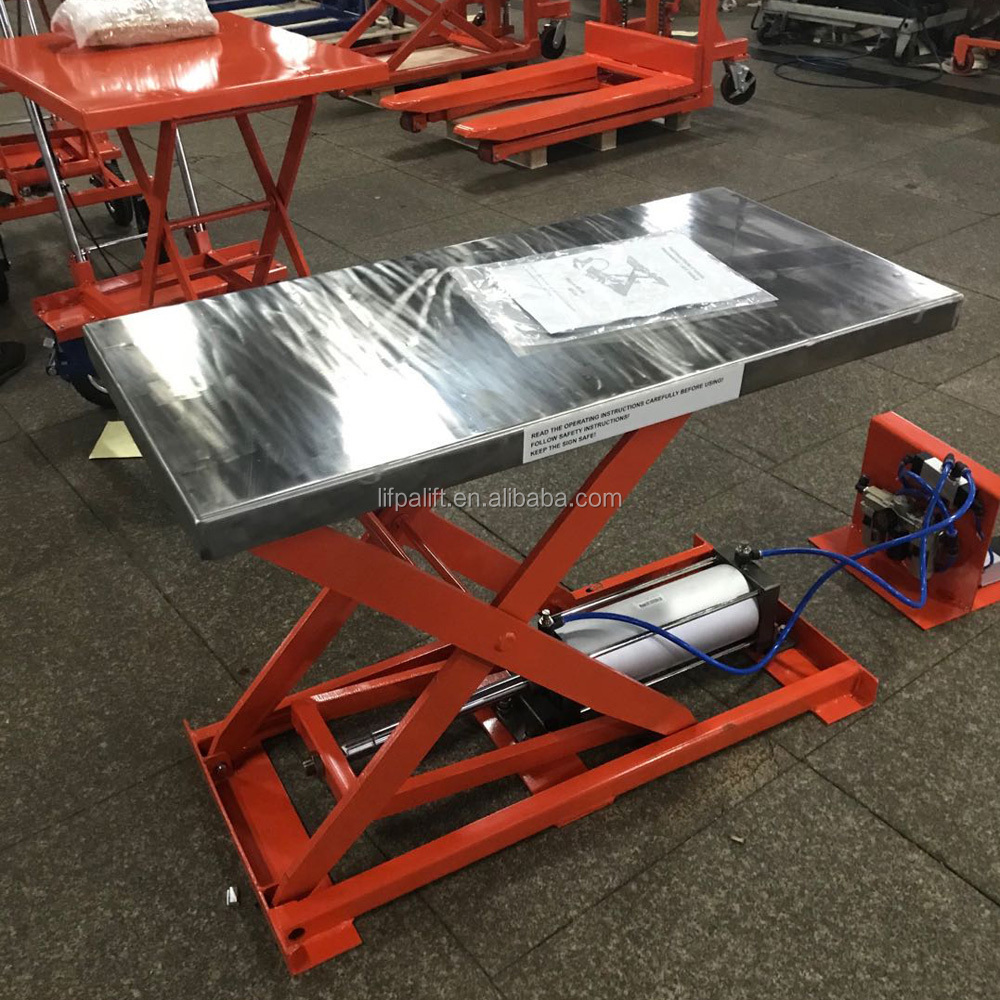 200kg Air Powered Pneumatic Scissor Lift Table