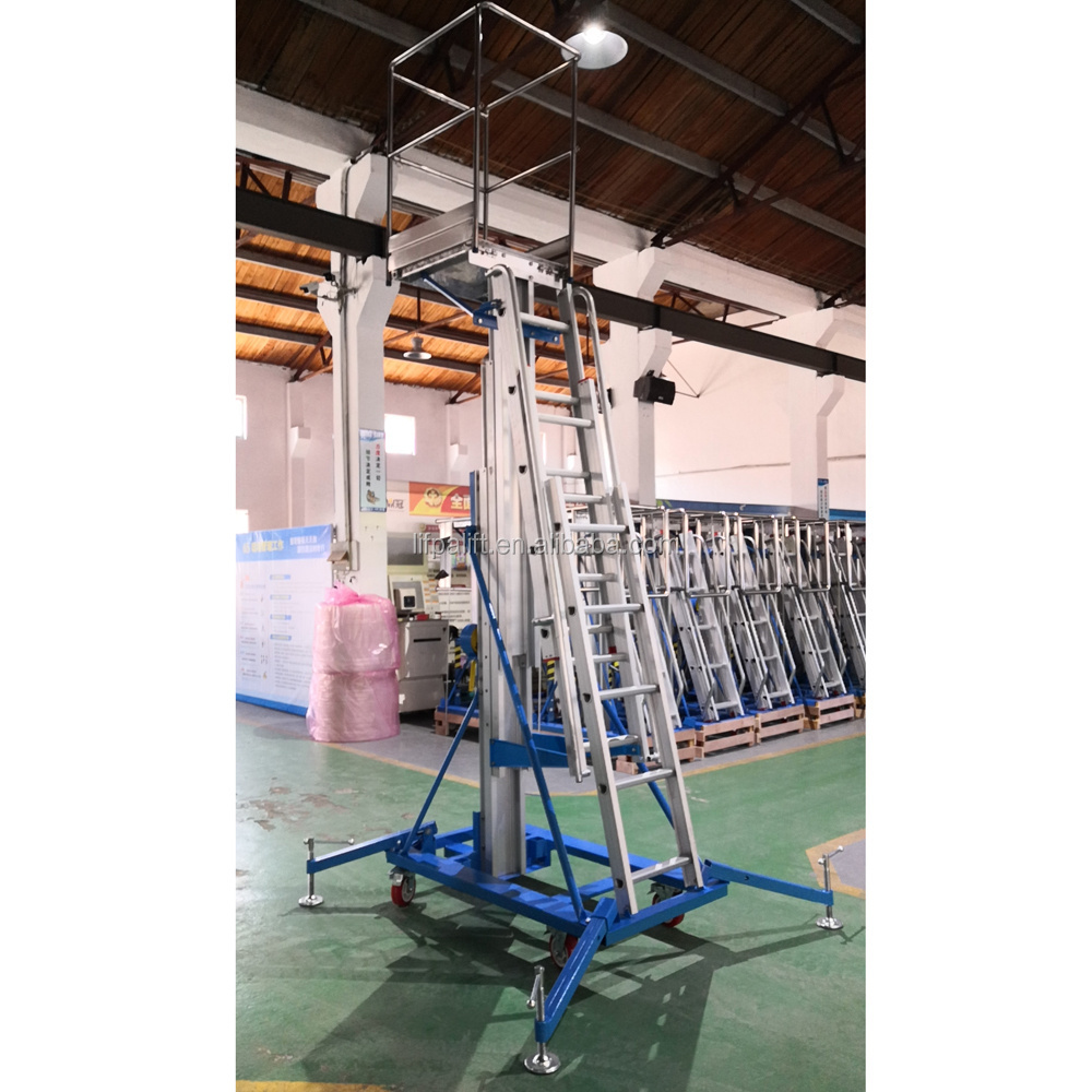 120kg Manual Portable Aluminum Platform Ladder