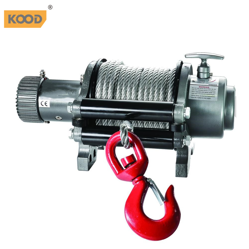 20000lb Superior Quality 12V 24V Electric Winches Synthetic Rope Steel Cable Wireless Control Option