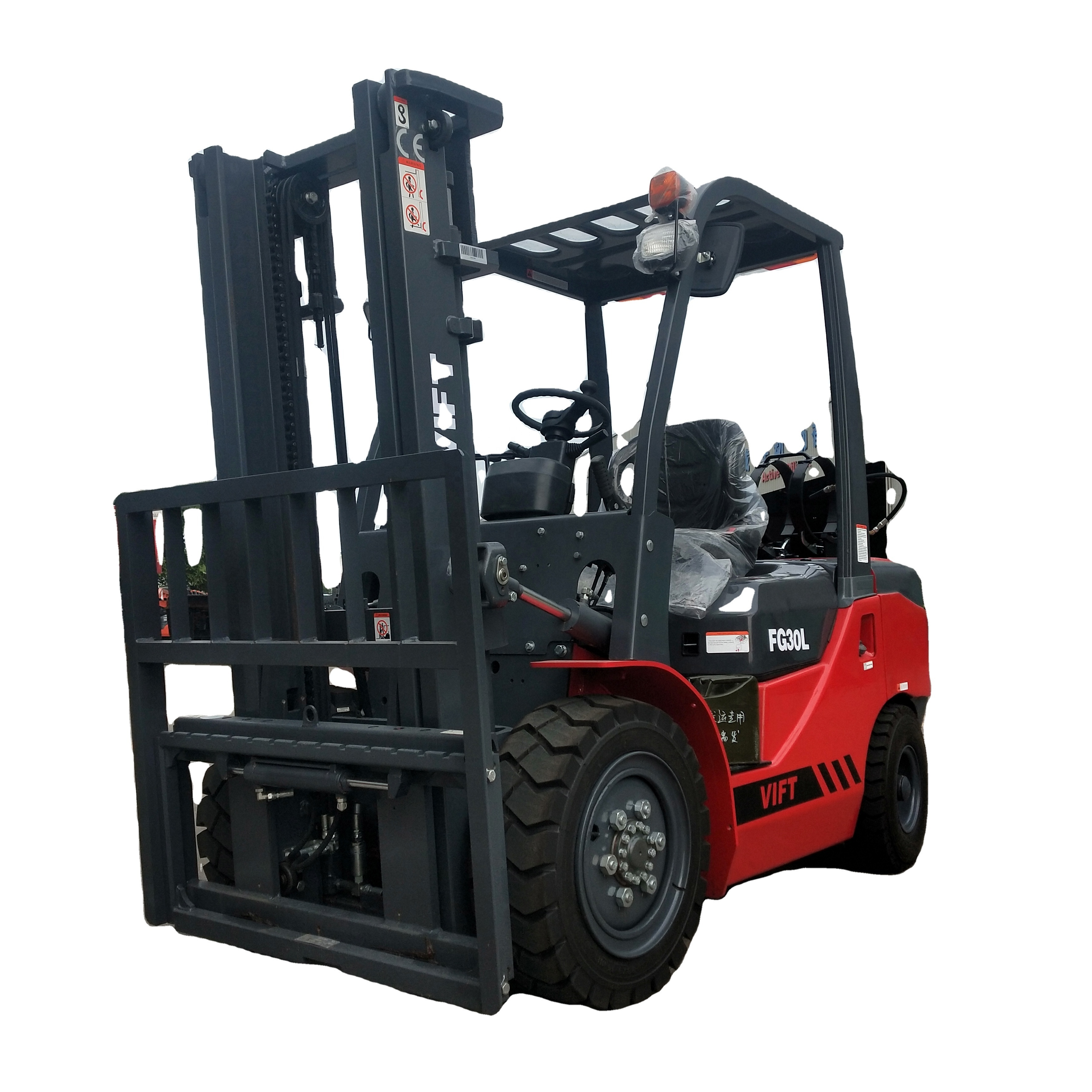 VIFT Brand Manufacture 2500kg LPG Propane Forklift Truck Full Cabin with Heater&Air Conditioner For Severe Outdoor Working