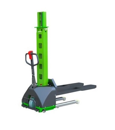 500Kg 1000kg Van Self -Loading Semi Electric Stacker Portable auto lift self loading pallet forklift with lithium battery