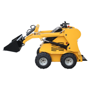 2024 New Arrival Mini Skid Steer Loader Wheel Type 900kg 1200kg Operating Weight Snow Blower Agitator Trailer Lawn Mover  Hammer