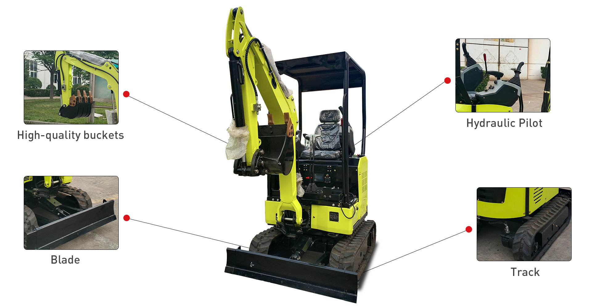 Small Electric Crawler 2 Ton Excavadora 1 Ton Digger Bagger Mini Earth-Moving Machine Excavator for garden