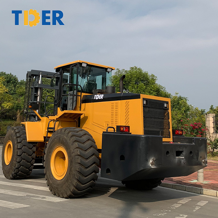 TDER off-road forklift 4WD 10 ton 15 ton 20 ton 25 ton 4x4 rough terrain forklift with full free mast