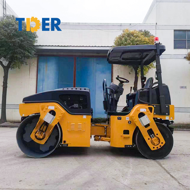 bull machine road roller compactor 6 ton vibratory road roller machine Rubber tire vibratory road roller