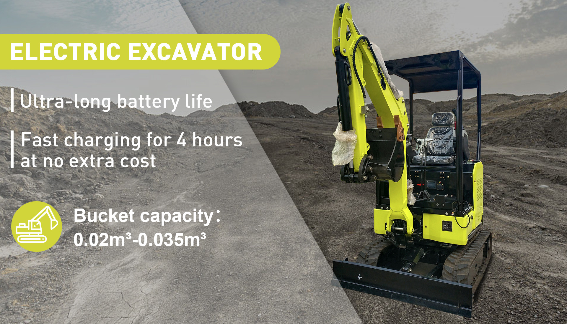 Small Electric Crawler 2 Ton Excavadora 1 Ton Digger Bagger Mini Earth-Moving Machine Excavator for garden