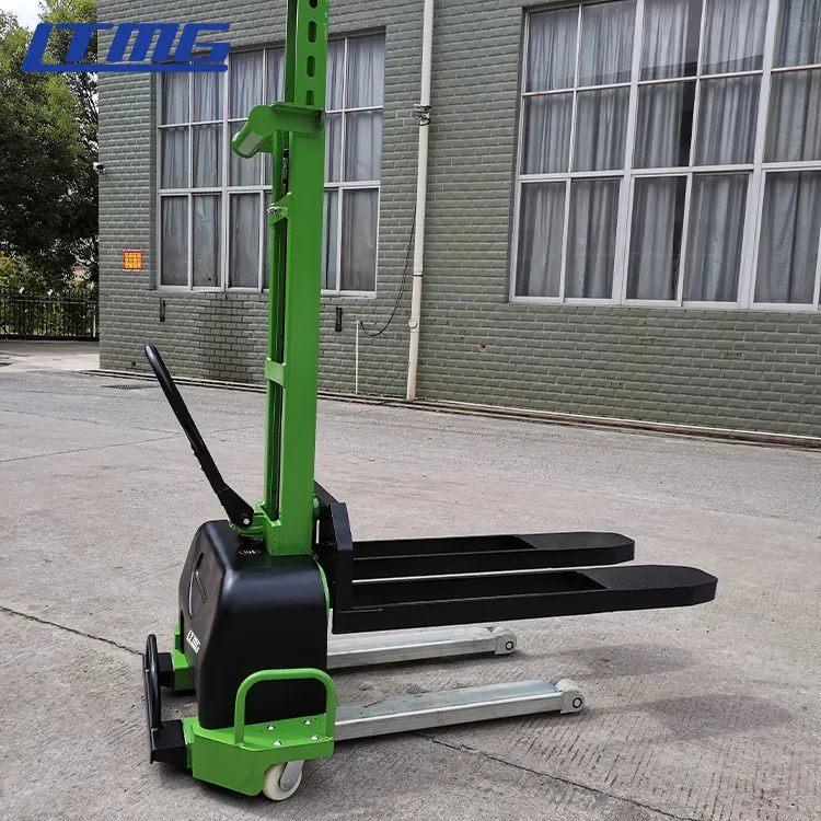 LTMG Warehouse Forklift 500kg 700kg 1000kg Semi Electric Full Electric Self Loading Stacker with Lithium Battery