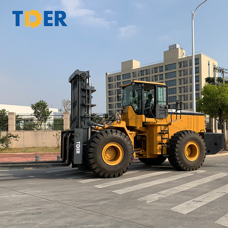 TDER off-road forklift 4WD 10 ton 15 ton 20 ton 25 ton 4x4 rough terrain forklift with full free mast