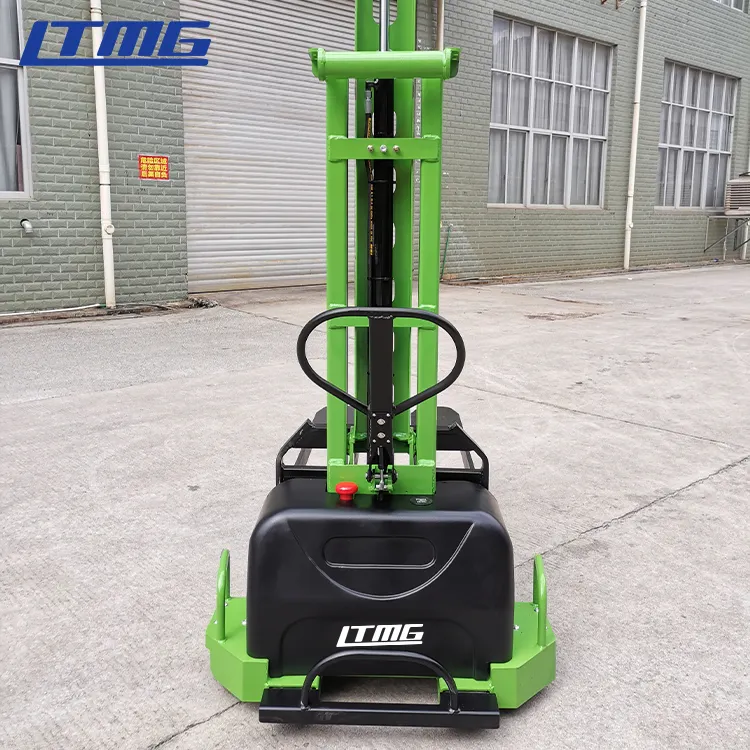 LTMG Warehouse Forklift 500kg 700kg 1000kg Semi Electric Full Electric Self Loading Stacker with Lithium Battery