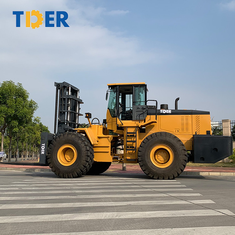 TDER off-road forklift 4WD 10 ton 15 ton 20 ton 25 ton 4x4 rough terrain forklift with full free mast