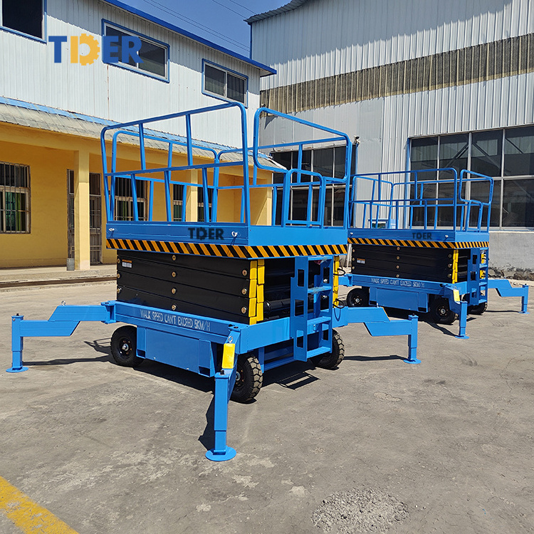 Semi Automatic Aerial Work Electric Scaffold Lift Stationary Aerial Lift Scaffolding hydraulic scissor lift