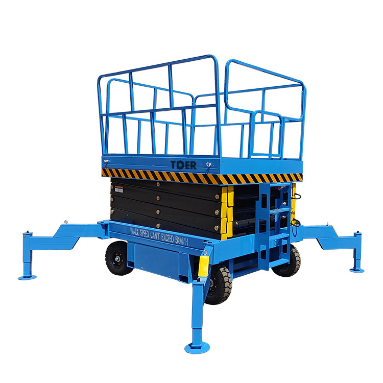 Semi Automatic Aerial Work Electric Scaffold Lift Stationary Aerial Lift Scaffolding hydraulic scissor lift