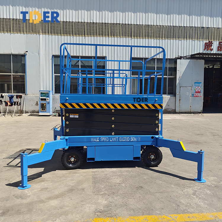 Semi Automatic Aerial Work Electric Scaffold Lift Stationary Aerial Lift Scaffolding hydraulic scissor lift