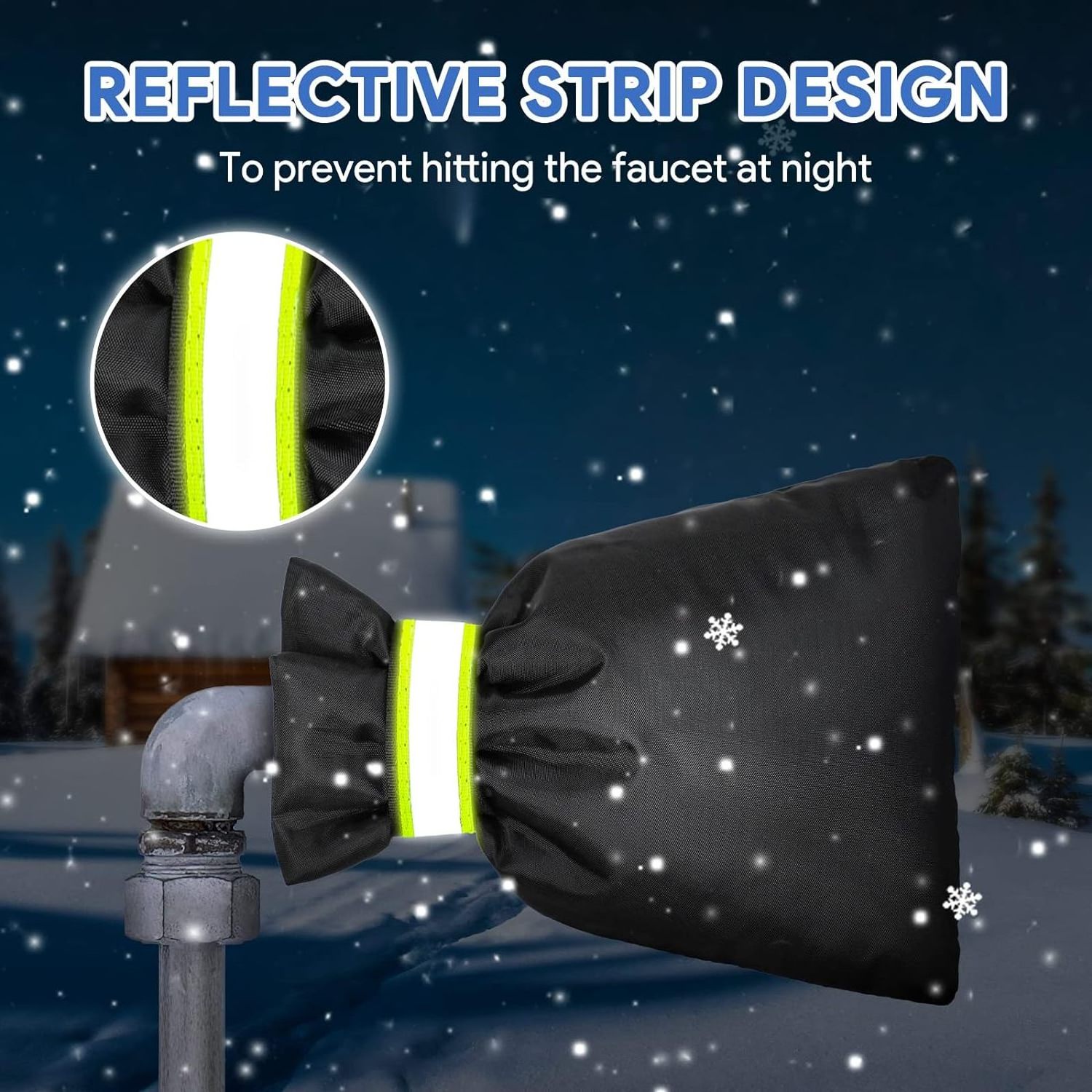 Outside Garden Faucet Socks for Freeze Protection, Reusable Waterproof Insulated Spigot Cover, Outdoor Faucet Covers for Winter