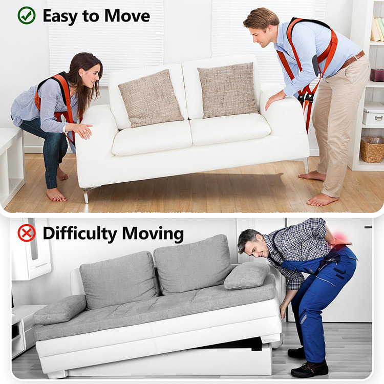 Furniture Moving Straps, Lifting and Moving System, Anti-Slip Adjustable Lifting Straps Dolly for Move and Carry Furniture