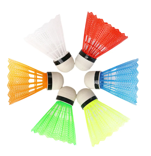 Factory Wholesale Yellow Plastic Ball Nylon Ball Badminton Shuttlecocks