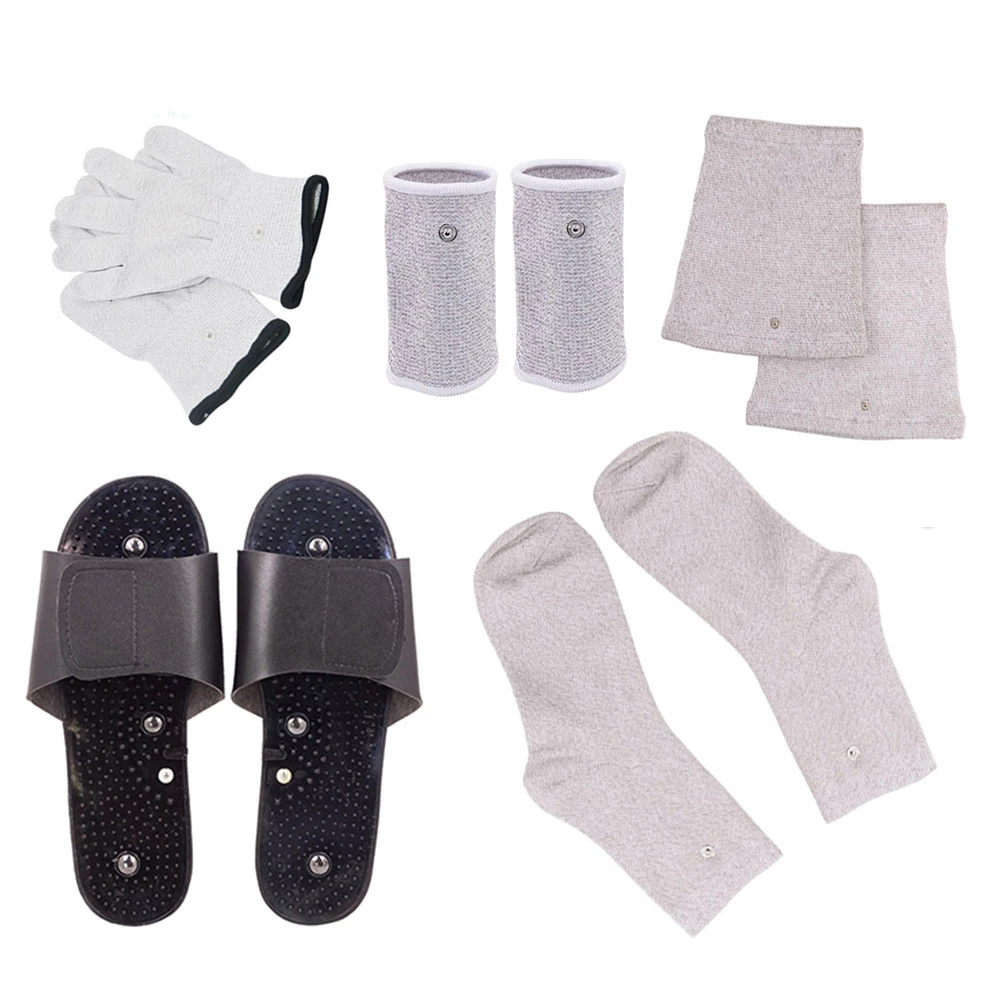 Gloves Knee Pads Socks Elbow Pads Conductive rubber electrode tens electric foot massage slippers for Detox foot spa machine