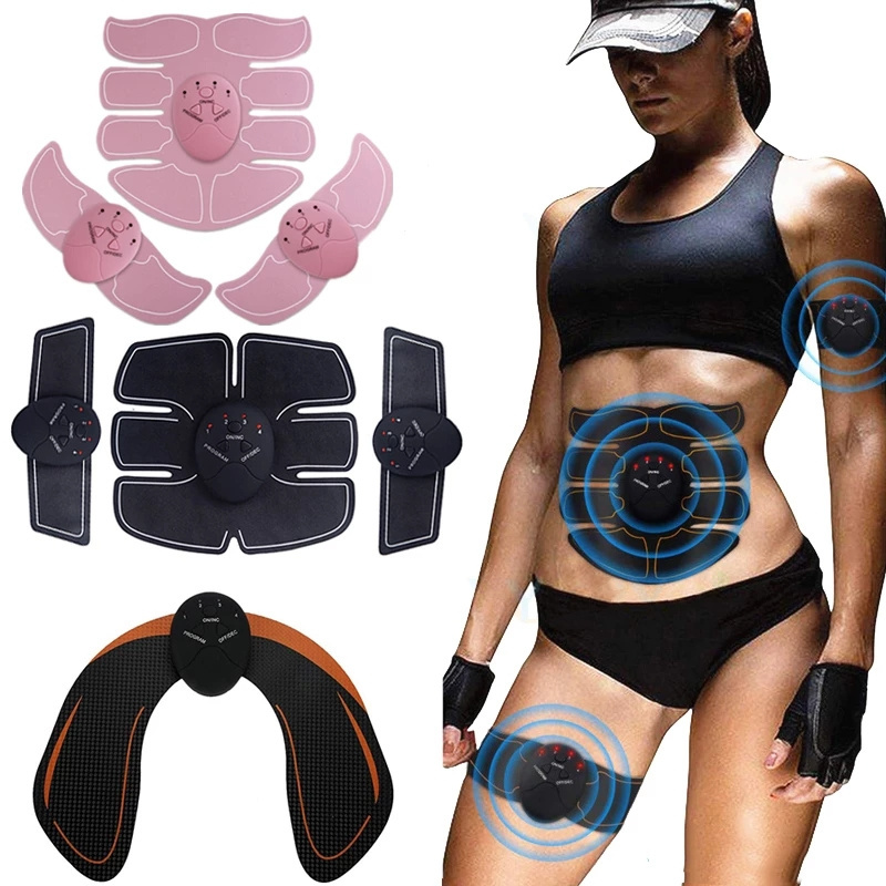 Wireless EMS Muscle Stimulator Toner ABS Abdominal Hip Trainer Weight Loss Fitness Shaping Electric Body Slimming Massager